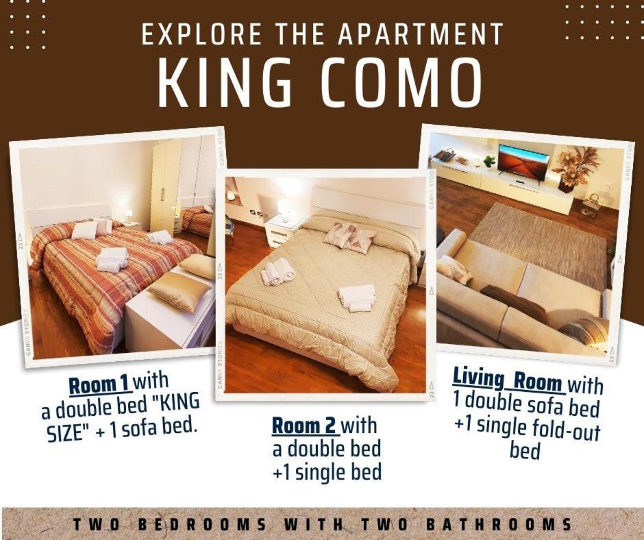 King Como Lake Center 9 Posti Letto- Grande Terrazza - 2 Bagni Privati מראה חיצוני תמונה