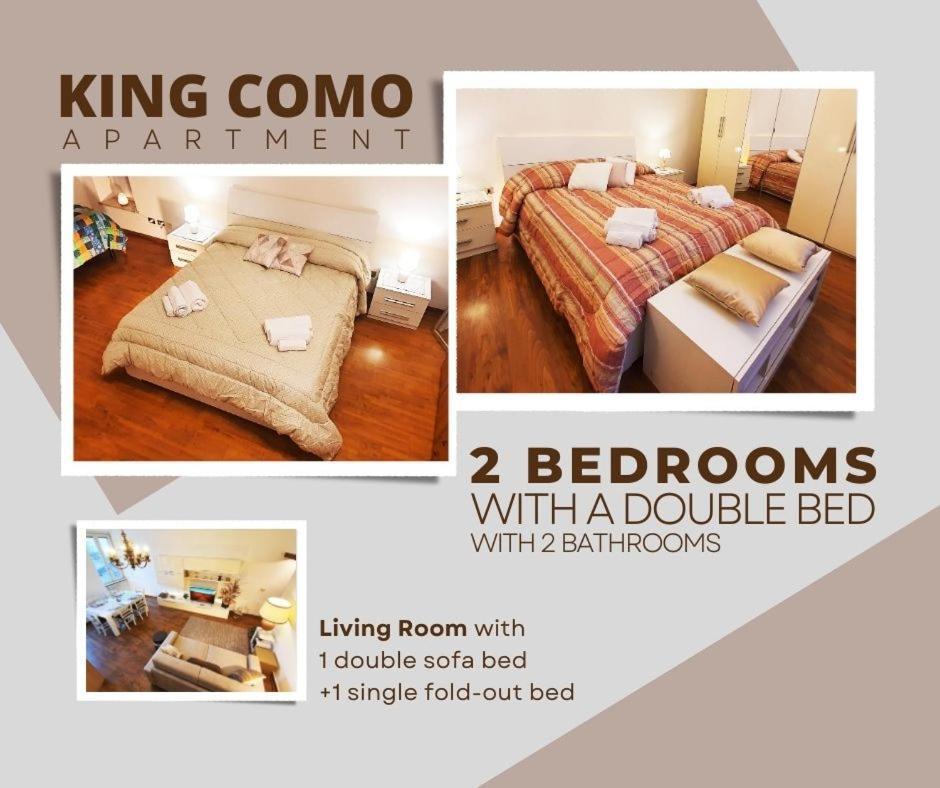 King Como Lake Center 9 Posti Letto- Grande Terrazza - 2 Bagni Privati מראה חיצוני תמונה