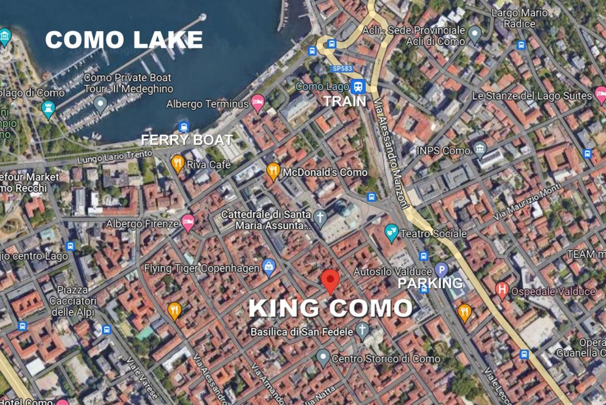 King Como Lake Center 9 Posti Letto- Grande Terrazza - 2 Bagni Privati מראה חיצוני תמונה